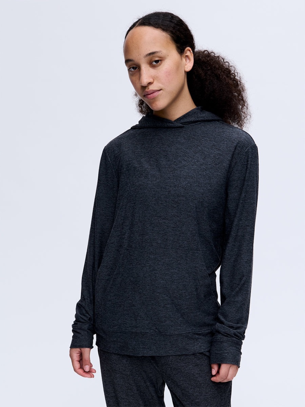 Outdoor Voices CloudKnit Hoodie in Charcoal